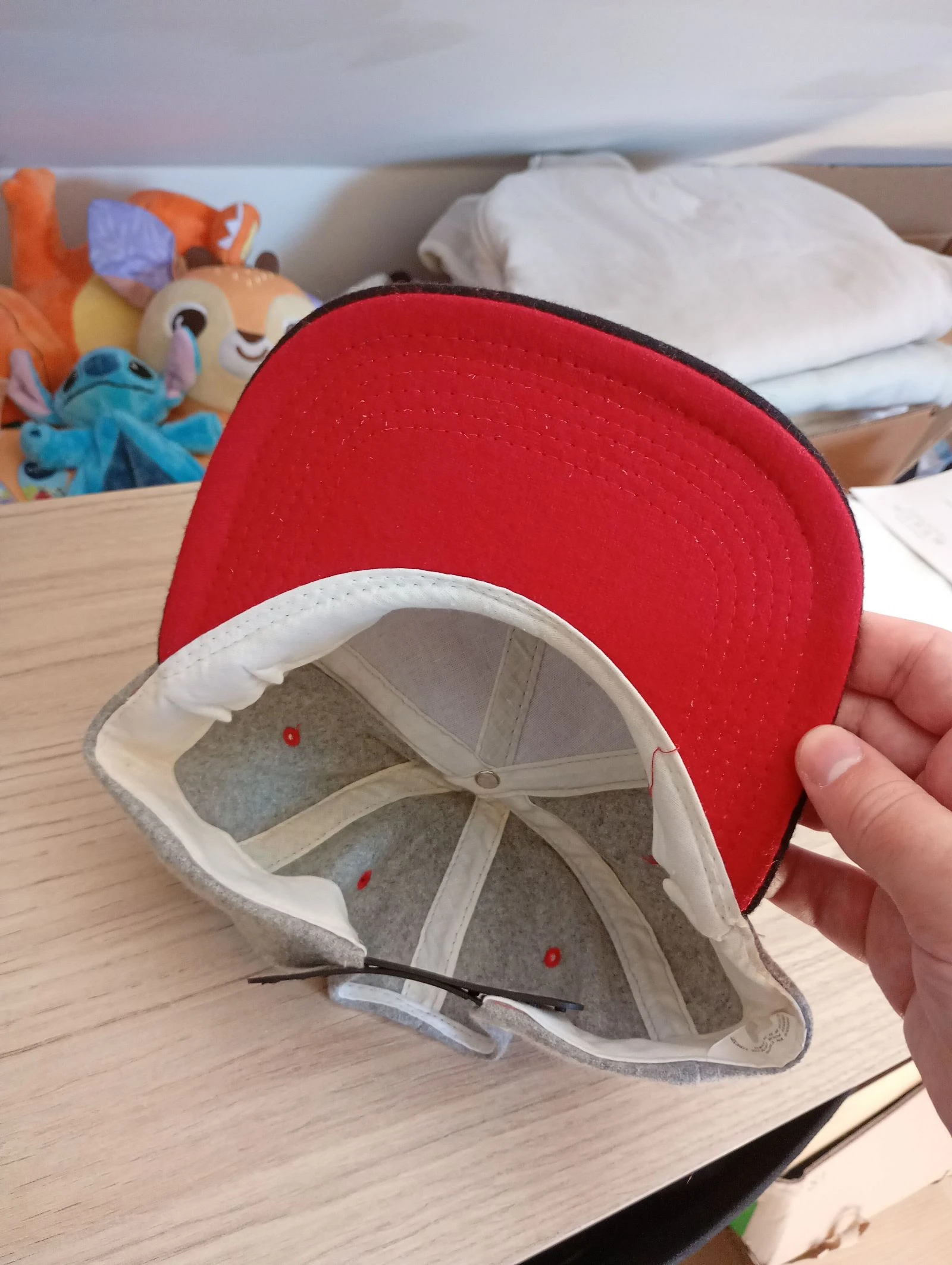 Vintage jaren 90 snapback pet grijs en zwart verstelbaar – photo 2